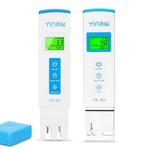 YINMIK Ensemble Combin&eacute; de pH M&egrave;tre et Testeur TDS d'Affichage Num&eacute;rique, Testeur pH Piscine, EC PPM M&egrave;tre pour l'eau Potable, Testeur pH EC TDS pour Spa, Hydroponie, Aquarium, &eacute;cran Horizontal (Yinmik, neuf)