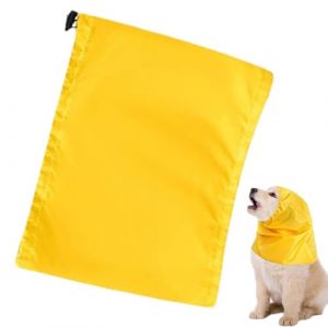 Bonnet de pluie avec &eacute;charpe tubulaire pour chiens &ndash; Cache-oreilles pour la douche avec protection des oreilles pour chiens | Bonnet de natation pour chien qui prot&egrave;ge les oreilles de l'eau (hopjlq, neuf)