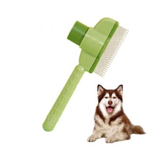 Brosse Pour Poils de Chat,Manche Ergonomique &agrave; Cliquet R&acirc;teau Lisseur Nettoyant - Brosse Anti-Peluche pour Poils de Chat | Pour Chien et Nettoyage Bain et D&eacute;m&ecirc;lage (XingTaiJieKongMaoYiYouXianGongSi, neuf)