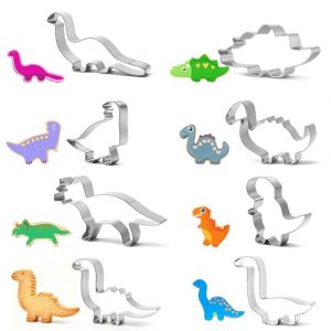 Arvoni 8 Pi&egrave;ces Emporte Pi&egrave;ces Dinosaure, Emporte Dinosaure Moule, Cier Inoxydable Emporte, Accessoires P&acirc;tisserie Anniversaire D&eacute;co pour Enfants Dino Party (XingJiaHongSheng, neuf)