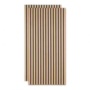 Vkechh Lot de 4 panneaux acoustiques en bois - 120 x 60 cm - Revêtement mural insonorisant avec placage de bois et feutre - Design moderne pour l'intérieur - Panneaux muraux en bois pour améliorer (STAR JINGYIYI, neuf)