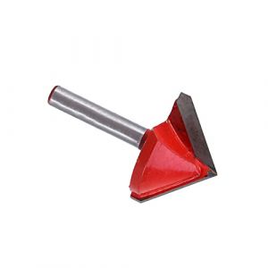 Fraise en V, fraise affleureuse 6mm, Fraise &agrave; rainurer en V pour le travail du bois, queue de 6,35 mm (1/4"), fraise &agrave; chanfreiner, CNC V Bit 1/4 Shank Routeur Bit Gravure V Forme (Youluu-cd, neuf)