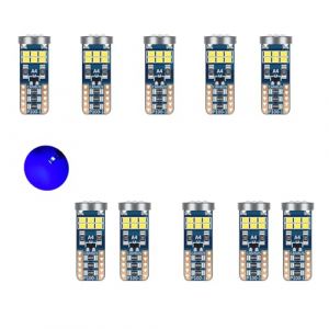 YOUNLEN 10 Pieces Ampoule LED W5W T10 194 (Bleu),Ampoule T10 LED,Canbus Sans Erreur,12V,396LM,18SMD 2016 Puces,168 Ampoule LED,Conception Non Polaire,éClairage IntéRieur De Voiture,Plafonnier (YOUNLEN Store, neuf)