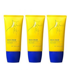 Cr&egrave;me pour le cou, cr&egrave;me raffermissante pour le cou avec massage par rouleaux, contient du collag&egrave;ne, de la vitamine C et de l'acide hyaluronique. Raffermit et lifte la peau rel&acirc;ch&eacute;e (3Pi&egrave;ce) (LinYe-FR, neuf)