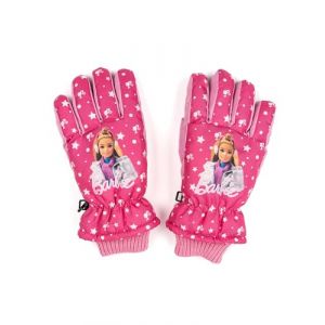United Labels Barbie Gants de ski d'hiver pour fille, gants d'hiver imperm&eacute;ables et coupe-vent, gants de neige, gants chauds pour snowboard et ski, rose (rose, 5-7 ans) (Elfen-Shop, neuf)