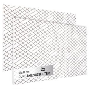 COM-FOUR® 2x filtre extracteur pour hotte aspirante à haute performance de filtration - filtre plat 1 mm universel, découpable sur mesure avec indicateur de saturation (Avec indicateur - 2 pièces) (COM-FOUR  Vertriebs GmbH, neuf)