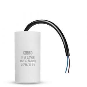 Iruihoo CBB60 450V 20uf 50/60Hz Condensateur de démarrage, Condensateur de fonctionnement moteur, Condensateur antiparasite,Condensateur de démarrage moteur microfarad avec fil (Iruihoo Life, neuf)