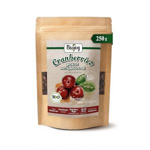 Biojoy Cranberry s&eacute;ch&eacute;e BIO (250 g), Cranberries sucr&eacute;es au Concentr&eacute; de Jus de Pomme (Biojoy, neuf)
