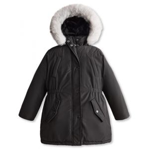 maoo garden Manteau Hiver Fille – 8-14 ans Parka veste enfant fille de Ski Épais avec Capuche en Fausse Fourrure et Revêtement Imperméable pour Grands Noir 8 ans (maoo garden, neuf)