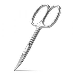 BEZOX Ciseaux à lame incurvée utilisés comme ciseaux à cuticules, ciseaux à ongles ou à sourcils, ciseaux de manucure professionnels en acier in (B&C Directly, neuf)