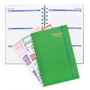 Agenda 2025 Semainier,18 Mois Agenda Hebdomadaire,Janvier 2025 à Juin 2026,Planner étudiant,Couverture Rigide Spirale,A5 Planner Adapté Au Bureau,à L'école (Marjoramy, neuf)