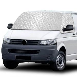 Mujokne Housse de pare-brise pour Transporter VW T5 - Pliable - Protection contre le soleil, la glace, la pluie, la poussière et les UV - Convient pour VW T5 Motorhome Camper Vans (Bwbiwo, neuf)