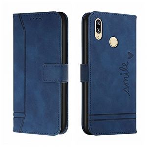 Bravoday Coque pour Huawei Y7 2019 / Y7Pro 2019 / Y7 Prime 2019 / Enjoy 9, Etui Cuir avec Magnetique, Flip Pochette Housse pour Huawei Y7 2019 Protection, Bleu (Bravoday, neuf)