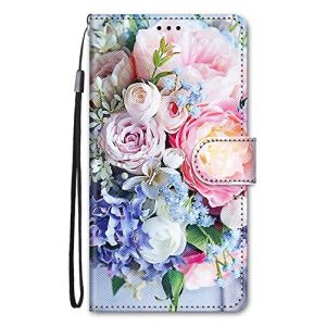 Nodigo-EU Coque pour Honor X6 / Honor X8 5G / Honor 70 Lite Cuir Antichoc avec Support Clapet Design Silicone Motif Dr&ocirc;le &Eacute;tui Bumper Kickstand Case Cover Housse Fille Femme Homme Portefeuille - Fleur (Nodigo, neuf)