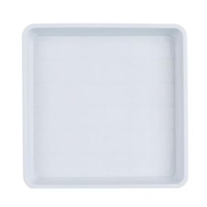 TopHomer Plateau pour plantes en c&eacute;ramique blanc carr&eacute; avec soucoupe pour fleurs Pot pour plantes grasses et succulentes Plateau goutte &agrave; goutte pour patio, jardin, terrasse, serre (15 mm / 5,9 pouces (TopHomer, neuf)