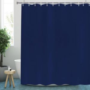 YISURE Rideau de Douche Bleu Marine 200x240 Hauteur Extra, Rideau de Douche Textile Tissu Bleu foncé Lavable en Machine, Largeur 200 x Hauteur 240cm (JasmineHome, neuf)