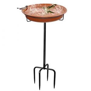 Giyiprpi Bain d'oiseaux, bac &agrave; nourriture, station d'eau debout, nourriture de jardin pour oiseaux sauvages, solution d'alimentation d'hiver r&eacute;sistante au gel (Yingleisi Direct, neuf)
