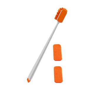 Outils de nettoyage pour aquarium | &Eacute;ponge double face pour nettoyage d'aquarium avec deux brosses de rechange en coton pour aquarium en verre (NIE DAN UK SHOP, neuf)