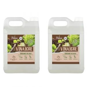 DSTOCK60-2 BIDONS 5 L DESHERBANT NATUREL AU VINAIGRE BLANC (PHEBUS PRODUIT D&rsquo;ORIGINE GARANTIE) HERBICIDE, FONGICIDE, BACTERICIDE - DESHERBANT JARDIN (DSTOCK60, neuf)