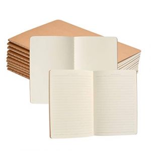 FOCCTS 10pcs Carnet Ligné/Cahier Medium A5 Journal Kraft Couverture Notebook Carnet de Notes Kraft Marron Croquis Papier Cahier de Poche A5 pour Bureau Agenda L'école L'écriture Dessin Journal Voyage (XIANGLONG-EU, neuf)