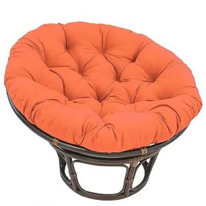 Yahbrra Coussin de Fauteuil Papasan, Sol Rembourré pour Pivotant, Papasan Rond, en Polyrotin Diamètre 100 Cm et Épaisseur du 10 Meubles Rotin Chaises Jardin Fleurs Rondes (Color : Orange, Size : 100 (ZFYT SHOP, neuf)