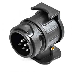 AGRISHOP Adaptateur de remorque de 13 vers 7 Broches Connecteur,12v Fiche Attelage 13 Pole a 7 Pin pour Remorque Caravane Porte-v&eacute;lo, Adapteur Prise Remorque 13 vers 7 Broches pour Tracteur Voiture (AGRISHOP, neuf)