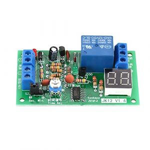 Temporisateur 12V, Interrupteur de minuterie, Module de Relais de Minuterie DC 12 V 1-99 s/1-99 Min, Interrupteur de Retard réglable, Timer Module, Affichage à LED Compte à Rebours de la Minuterie (Tyenaza, neuf)
