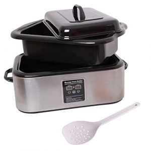 Promafit® Appareil chauffant Hot Stone – Réchauffeur en acier inoxydable pour massage aux pierres chaudes avec écran numérique arrêt automatique - Kit de massage 18 litres (DUKE-HANDEL, neuf)