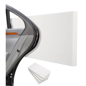 Tixexo 4 Mousse Protection Garage 40 x 20 x 2 cm, Protection Murale pour Le Garage Autocollante, étanche Protection Portiere Voiture pour La Protection Mur de Voiture et de Garage, Blanc (STORE STILLA MICHELE S.R.L., neuf)
