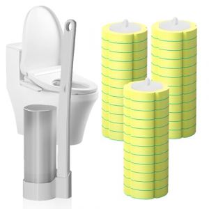Brosse WC Jetable Recharge avec système de Fixation amélioré, Nettoyeur Toilette Murale avec Produit, Toilette Remplaçable pour Nettoyage de Salle de Bain à la Maison Hôtel (36, Jaune) (ComedyKing, neuf)