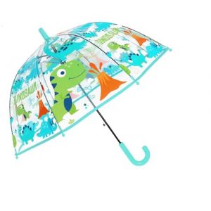 Parapluie Clair à bulles transparent pour enfants - Parfait pour la marche - Poignée courbée - Dôme transparent et mignon - Parapluie de sécurité pour enfants (VICOPICO, neuf)