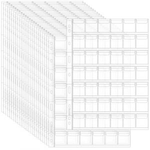 Uncle Paul Feuilles de Collection de Monnaies 1050 Poches – 25 Feuilles, 42 Grilles/Feuille PVC sans Acide, Parfaites pour 1 Pence Britannique, 1 Cent Euro, Penny américain CS0302542 (Uncle Paul Direct, neuf)