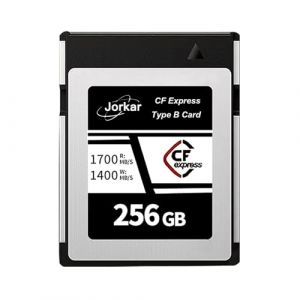 Jorkar CFexpress Cam&eacute;ra Carte m&eacute;moire Type B 256Go pour Cam&eacute;ra Nikon Z6/Z7/Z9/D6, pour Canon EOS-1DXMark III/EOS-R5, pour Panasonic S1/S1R, DJI Ronin, jusqu'&agrave; 1300MB/s RAW 8K 4K (Jorkar, neuf)