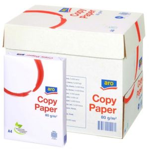 aro Papier a4, papier imprimante blanc, ramette de 2500 feuilles (5x500), 80 g/m², feuille pour imprimantes laser/jet d'encre, bureau, blanc (Gastro & Office, neuf)