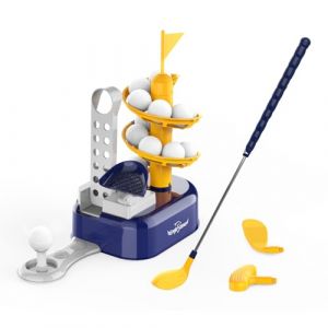 EagleStone Ensemble de Golf pour Enfants avec Lanceur à Pédale – Jouet de Golf pour Enfants de 3 à 8 Ans,15 Balles et Un Chariot de Golf, Cadeau Sportif Intérieur & Extérieur pour Garçons et Filles (DroneGuy, neuf)