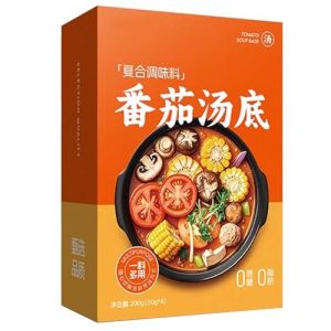Base de Soupe Hot Pot Authentique, Choix de 4 Soupes, &Eacute;pic&eacute;e, Aux Champignons, &agrave; la Tomate, Bouillon Instantan&eacute; Enti&egrave;rement Naturel pour Fondue Chinoise, Nouilles, Ramen et Cuisine(Tomato) (YYM99LMY, neuf)