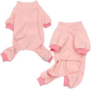 HuaLiSiJi Pyjama pour Petit Chien, Pyjama Animaux Chien Léger Confortable, Extensible et Coquet, Facile à Mettre et à Enlever Convient Aux Chiens de Petite et Moyenne Taille (XX-Large, Rose) (HuaLiSiJi, neuf)