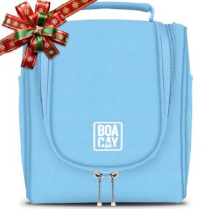 BOACAY Petite Trousse de Toilette Femme, Homme, Enfant, Sac de Voyage Cosm&eacute;tique &agrave; Suspendre, Vanity Souple et Pliable pour la Douche ou Maquillage (BTS Brands FR, neuf)