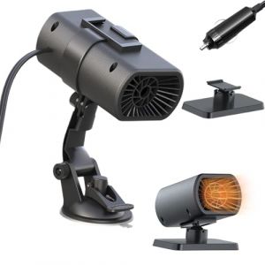 Baoqifong Chauffage 12V pour La Voiture - D&eacute;givreur de V&eacute;hicule avec Ventilateur | 2 en 1 D&eacute;givreur Et Chauffage De Voiture pour Pare-Brise avec Support &Agrave; Ventouse - pour Les Camions Et Les (Baoqifong, neuf)
