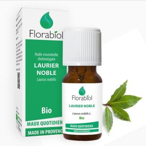 FLORABIOL | Huile Essentielle de Laurier Noble Bio | Soulage les Douleurs Musculaires et Articulaires, Améliore la Mobilité | 100% Pure et Naturelle | Fabrication Française | 5ml (LABORATOIRE DE COMBE D ASE, neuf)