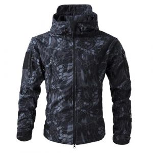 Vente Flash du Jour Et Soldes, Veste Homme Hiver Chauffante Veste Militaire Veste de Camouflage Casual Outdoor Classique Veste Automne Chasse B&ucirc;cheron Jacket Adulte Annee 80 Mod&egrave;le de Serpent L (uxxnjfg, neuf)