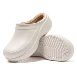 JOMIX Sabot Fourrure Femme Sabots Medical Femme Sabot Orthopédique Pantoufles Anatomiques Caoutchouc Travail Sanitaire Hôpital Cuisine (Blanc, 40_41) (JOMIX EUROPE, neuf)