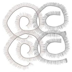 TOYZFRIENDY Lot De 20 Faux Cils De Poup&eacute;e 20 x 0,8 Cm En Fibres Ultra Fines Noirs Et Marrons Pour Maquillage Naturel Accessoires De Bricolage Poup&eacute;e Diy (Muliuin, neuf)