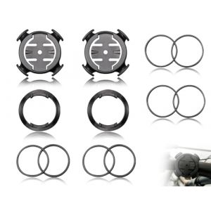 Lhbwhiz 2 Ensemble de Support de Vélo,Support de Guidon d'Ordinateur de Vélo,Potence de Vélo Quart de Tour,Compatible avec Garmin Edge 510/520/800/810/1000,Compatible avec Garmin GPS (badasi1, neuf)