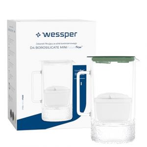 Wessper Carafe filtrante en verre 2L, sans BPA Carafe &agrave; eau avec compteur de filtre intelligent, Pichet avec cartouche filtrante au charbon actif et anti-calcaire - Vert (agdmaster, neuf)