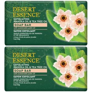 Desert Essence - Savon Exfoliant aux Huiles Essentielles de Manuka et de Melaleuca - 142g - Lot de 2 (toutpourlamaison, neuf)