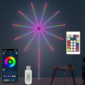 YATOSEEN Bande Lumineuse LED pour Feux D'artifice, USB RVB IC, Bande Lumineuse de Couleur pour la Maison, la F&ecirc;te, L'ambiance, la Synchronisation de la Musique, Salon (Atozon-EU, neuf)