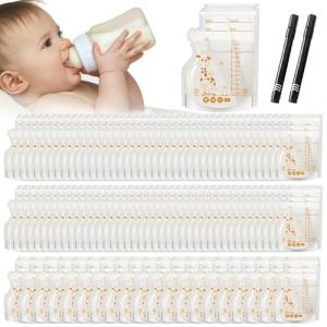 Sachets Conservation Lait Maternel,100 Pièce Sac Congelation Lait Maternel,Sachet Lait Maternel,Sac de Stockage de Lait Maternel,Sac Isotherme Lait Maternel,Sac Conservation au Frais avec échelle (Poseidoneye, neuf)