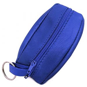 Charmoni - Portefeuille Homme - Porte-Monnaie Homme - Cuir v&eacute;ritable - pour Poches Pantalon ou Veste - Top qualit&eacute; (Bleu &eacute;l&eacute;ctrique) (Charmoni, neuf)