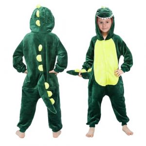 Costume de Dinosaure Enfants, Pyjama Combinaison Dinosaure Enfant, Costume Dinosaure Garçons Filles Cosplay, Deguisement Enfant Pyjamas Animal, Dinosaure Combinaison Approprié Carnaval Cosplay Fête (JINGMINGHE, neuf)